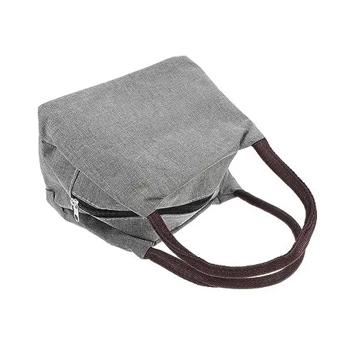 Produktbild: Hoement Leichte Isoliertasche Oxford-lunch-tasche Wiederverwendbar Für Lebensmittel Tragbare Picknick-aufbewahrung Grau