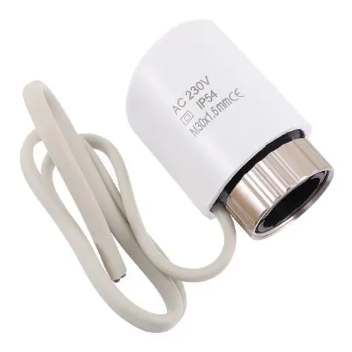 Produktbild: Hoement 1 Stk Thermostat Für Die Boden Heizung Elektrische Heizkörper Elektrischer Heizungsstellantrieb Elektrischer Antrieb Fußbodenheizungsaktor Elektrischer Thermostat Weiß Pvc