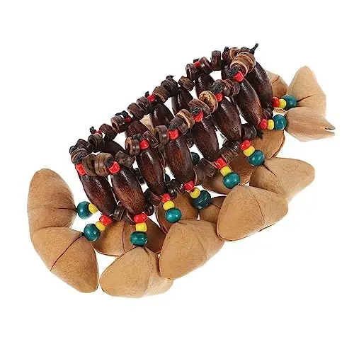 Produktbild: Hoement 1 Stück Nussschalen-handglocke Armreif Im Afrikanischen Stammesstil Schlaginstrument Handwerk Kunst