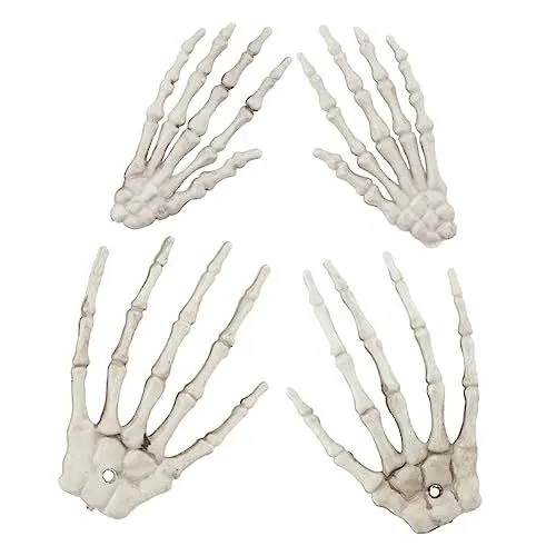 Produktbild: Hoement Gruselige Halloween-Skelett-handknochenmodelle Horror-dekorations-Requisiten Aus Kunststoff für Klassenzimmer und Partys