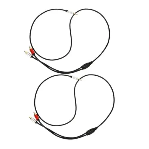 Produktbild: Hoement Adapter 3 5 Mm Auf 2 Splitterkabelstecker Für Lautsprecherverstärker