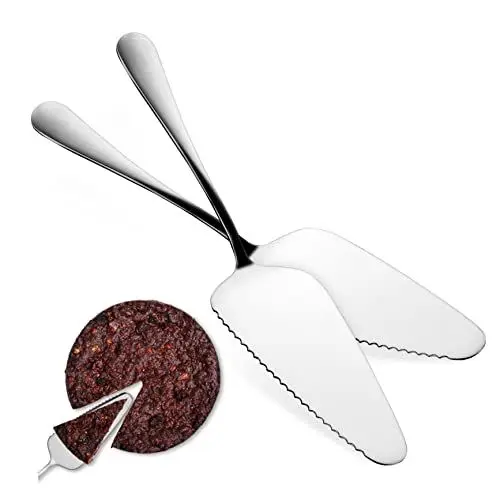 Produktbild: Hoement 2 Stück Kuchenspatel Hochzeitsgeschirr Roulette Tortenheber Grillpfannenwender Spatel Kuchen Hochzeit Party Versorgung Kekse Kuchen Profi Tortenschneider Rasiertes
