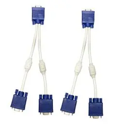 Produktbild: Hoement 2 Stück Vga Eins In Geteilt Kabeladapter Für Tv Video Adapter Splitter Für Monitor Video Splitter Kabel Vga Splitter Adapter Für Lcd Splitter Für Dual Monitor