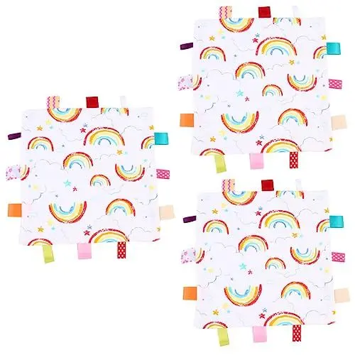 Produktbild: Hoement 3St beruhigendes Handtuch flauschige Decke Tröster Sicherheitsdecke neugeborene kuscheldecke Plüschdecke kinderbettdecke kinder bettdecke Handtuch beruhigen Zubehör für Kleinkinder