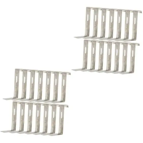 Produktbild: Hoement 40 Stk Dachziegel Fixieren Eisenclip Schindel Lichtclips Nivelliersystem-clips Dach Liefert Dachziegelclips Dachrinnenhalterungen Verschleißfeste Dachziegelklemmen Dachclips Silver
