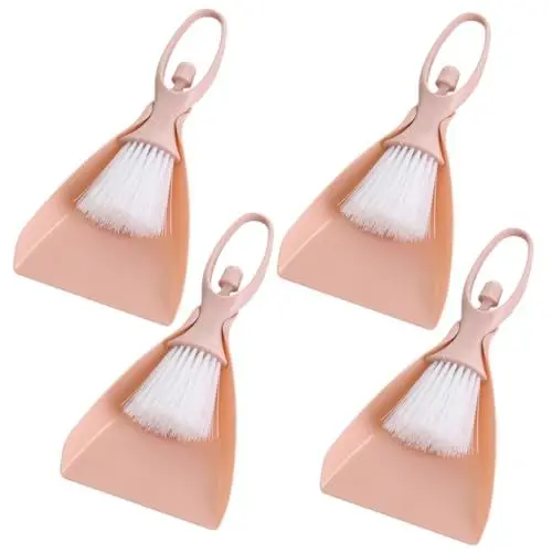 Produktbild: Hoement 4 Sets Praktische Mini Besen Und Kehrschaufel-Set Reinigung Werkzeuge Für Home Desktop Besen Kehrschaufel Kamm Set in