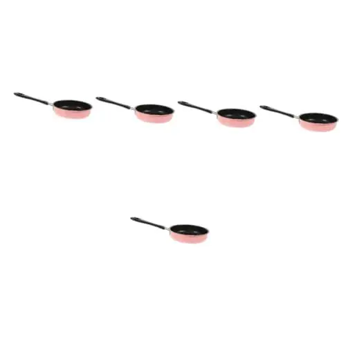Produktbild: Hoement 5st Mini-pfanne Mini-eier Wok-pfanne Minipfanne Omelettpfanne Induktionspfannen Omelette-hersteller Mini-grillplatte Beschichtete Pfanne Pfannen Zum Kochen Rostfreier Stahl Rosa
