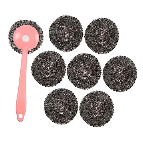 Produktbild: Hoement Topfbürste Mit Ergonomischem Griff 8-teiliges Set Spülbürste Für Die Küche Pfannenbürste Feine Schrubber Zum Kochen