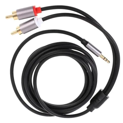 Produktbild: Hoement Audiokabel Rca-zu-aux-kabel Audio Kabel Kopfhörer-verlängerungskabel Kopfhörerkabel Subwoofer-zusatzkabel Zusatzkabel Für Kopfhörer Rca Zu Kabel Stereokabel Hilfskabel Vergoldet