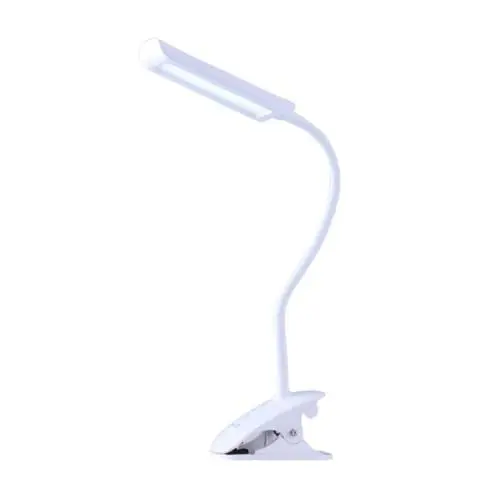 Produktbild: Hoement Schreibtischlampe Berührbare Klemmlampe Kompaktes Design Energiesparend Weiß Wiederaufladbar