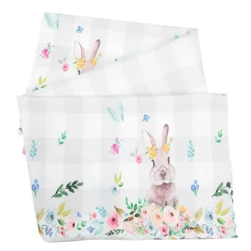 Produktbild: Hoement Ostern Decor Tischdecke Bunny Muster Frühling Tisch Abdeckung Öl-beständig Für Party