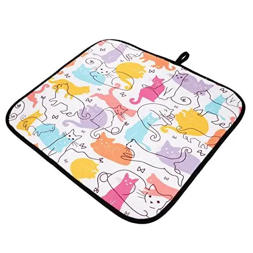 Produktbild: Hoement Trockenkissen Geschirrspülmatte Festival-tischset Esstischunterlage Trockenmatte Für Küchentheke Tischset Für Zu Hause Esstisch Platzsets Teller-trocknungsmatte Gericht Polyester