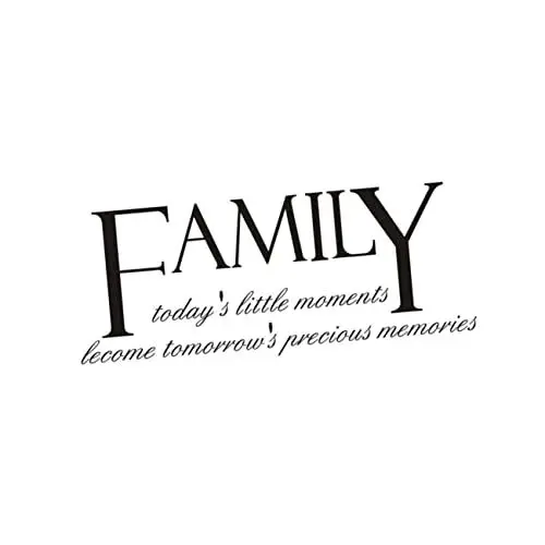 Produktbild: Hoement Wandaufkleber „family Todays Become Precious Memories“ Als Wanddekor Zitat Schriftzug Für Wohnzimmer Schlafzimmer Büro Einfach Anzuwenden Und Abzunehmen