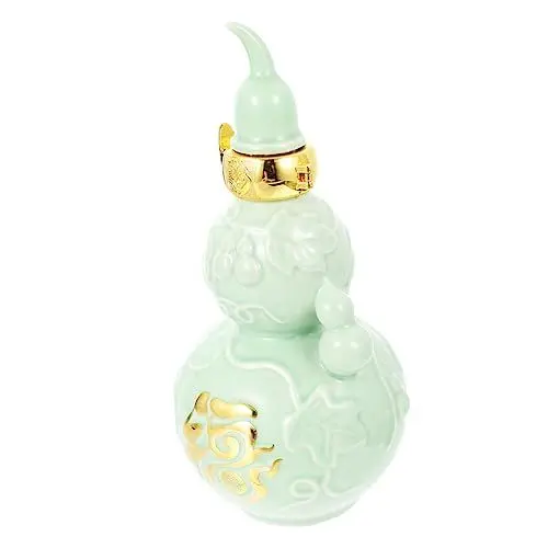 Produktbild: Hoement Weinkürbis Mit Fenster Für Weinflasche Haushaltsweinflasche Vintage-weintopf Keramik Schnapsglas Weinhalter Flasche Zur Weinherstellung Getränkeaufbewahrungsflasche