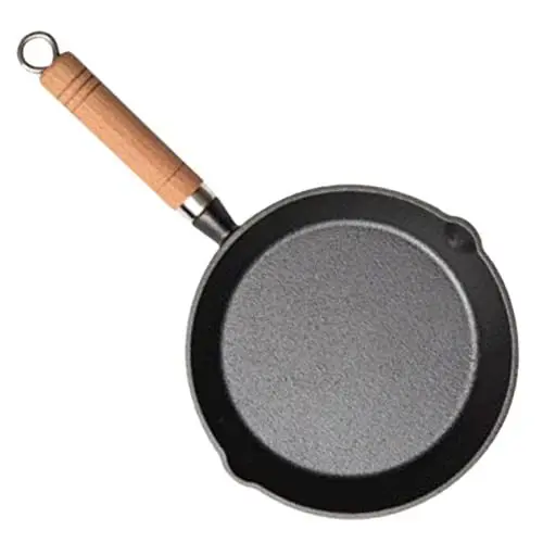 Produktbild: Hoement Gusseisenpfanne Mit Antihaftbeschichtung Flache Pfanne Für Pfannkuchen Crêpes Und Tortillas Praktisches Kochwerkzeug