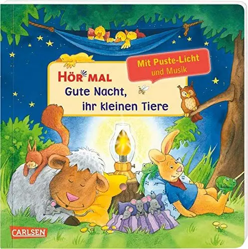 Produktbild: Hör mal (Soundbuch): Mach mit - Pust aus: Gute Nacht, ihr kleinen Tiere: Zum Hören, Auspusten und Mitmachen ab 2 Jahren. Mit Puste-Licht und Musik für eine Gute Nacht (Deutsche Version)