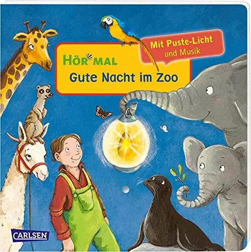Produktbild: Hör mal (Soundbuch): Mach mit - Pust aus: Gute Nacht im Zoo: Zum Hören, Auspusten und Mitmachen ab 2 Jahren. Mit Puste-Licht, Tierlauten, Musik und Sprache