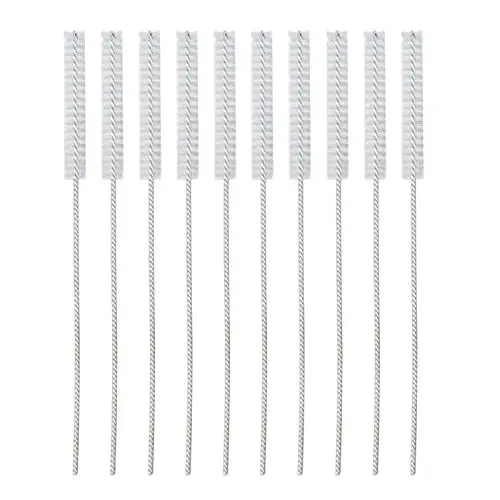 Produktbild: 10 Stück 2,5 mm Hörgeräte-Entlüftungsbürste, Strohhalm Bürste, Hörmuschel-Reinigungs-Set, Universal-Reinigungs-Set, Nylon, Haarhörer, Reinigungsbürste