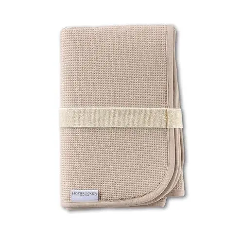 Produktbild: Hofbrucker® Windeltasche mit Wickelunterlage für unterwegs, faltbare Wickelclutch mit Organizer für Windeln & Feuchttücher, Abwischbar, Must Have für die Baby Erstausstattung (Taupe)