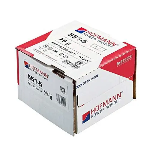 Produktbild: Hofmann Power Weight 5551-0750-501 10x Klebegewicht LKW Alufelgen Typ 551 75 g, Schlaggewichte Wuchtgewichte Mercedes Renault