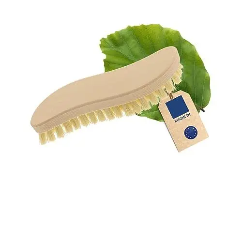 Produktbild: HOFMEISTER® Multifunktionale Scheuerbürste mit hitzebeständigen Fibre-Fasern, Bürste aus Holz für Fußböden, Grill, Heizung, Felgen, Werkstatt, Bad und Küche, effektive und schonende Reinigung, 21 cm