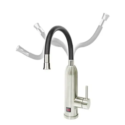 Produktbild: HOGART Elektrische Wasserhahn mit Durchlauferhitzer 230v für Küche, Garten, Bad, Wohnwagen, Camping, Smart Heater, Armatur mit Sofortiger Warmwasserbereiter, Warmwasserhahn, Wasserboiler