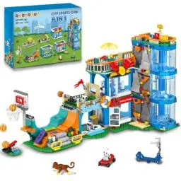 Produktbild: HOGOKIDS City Sports Gym Baukasten - 961 Stück Freund Sportzentrum Fußball Basketball Klettern Schwimmen Boxen Skateboard Bausatz Spiele Spielzeug Geburtstags Geschenk für Kinder Mädchen Jungen 6 7 8+