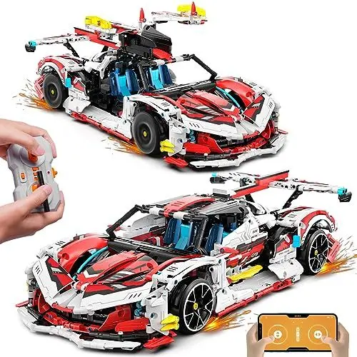 Produktbild: HOGOKIDS Technik Ferngesteuerter Auto Bauspielzeug - 1:10 Skala 2.4 GHz Rechargeable Drift Racing Car 2732 Teile Rennauto Bausatz Modellauto Für Kinder Jungen Erwachsene Männer Sammlermodell Geschenke