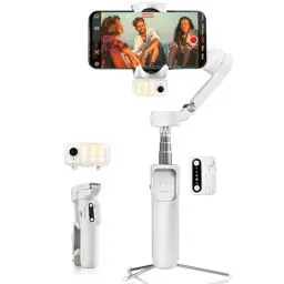 Produktbild: hohem iSteady V3 Gimbal Smartphone - Upgraded 3-Achsen Gimbal Stabilisator, Magnetischer AI-Tracker, Abnehmbarer Controller, Built-in Extended Pole & Tripod, Foldable Gimbal für Live Streaming, Vlog