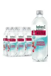 Produktbild: hohes C Boost Water Kirsche Himbeere (6 x 750ml), mit Multivitamin-Komplex, 8 wichtige Vitamine, nur 3kcal/100ml, ohne Zuckerzusatz, ohne Konservierungsstoffe, vegan
