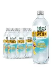 Produktbild: hohes C Energy Water Orange Maracuja (6 x 750ml), mehr Energie mit Vitamin C, B6 & B12 + Guarana, nur 3kcal/100ml, ohne Zuckerzusatz, ohne Konservierungsstoffe, vegan