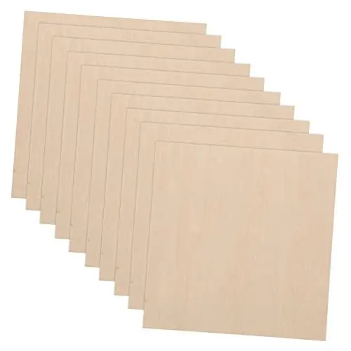 Produktbild: Hohopeti Unvollendete Holzscheiben Diy Blanko Holzplatten Unbehandelt Für Bastelprojekte Modellbau Holzkunst Malerei Und Gravur Hochwertiges Bastelmaterial Für Ideen Plotten Rohling