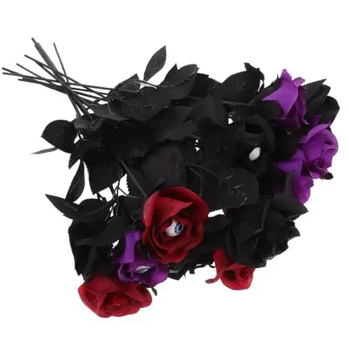 Produktbild: Hohopeti 12stücke Teiliges Künstliche Rosen Mit Augapfel Für Halloween Realistische Dekorationsblumen Für Party Garten Und Innenräume