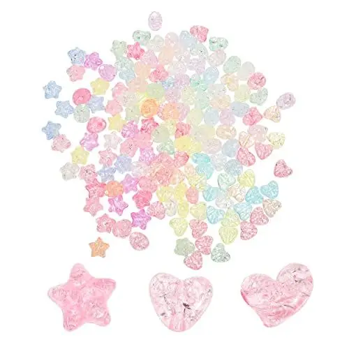 Produktbild: Hohopeti Einzigartiges 150-teiliges Herz-set Zur Armbandherstellung Mit Glitzerschmuck