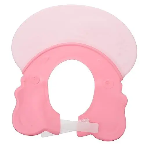 Produktbild: Hohopeti 1Stk -Shampoo-Kappe -Dusche-Visier Haarvisier waschen Kindervisier schwimmkappe für kinder badekappen für kinder Bademütze für Kleinkinder Cartoon- -Shampoo-Hut tpe Rosa