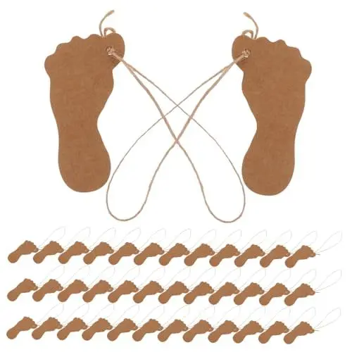 Produktbild: Hohopeti Kraftpapieranhänger Mit Löchern Geschenkanhänger Für Hochzeitsdekorationen Und Bastelprojekte