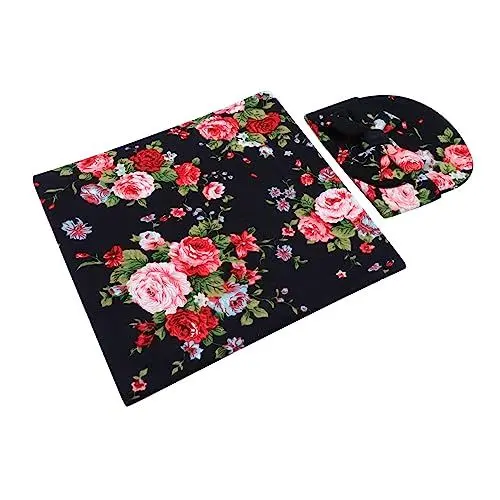 Produktbild: Hohopeti 1satz Mütze Mit Blumenmuster Kopftuch Und Wickeldecke Für Neugeborene Bequem Und Modisch Für Alltag Und Fotografie