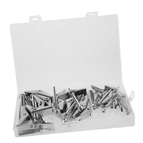 Produktbild: Hohopeti Trockenbauanker Hochleistungs-set 24-teilig Kippdübel Verzinkter 1/4 Zoll 3/16 Zoll 1/8 Zoll Zur Wandbefestigung