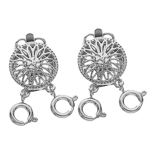 Produktbild: Hohopeti 2St Halskettentrenner schmuckherstellung schmuck machen Sonnenblumen-Schmuckverbinder schmuckgeschichteter verbinder Kettenverschlüsse für Lagenlook Halsketten-Entwirrer-