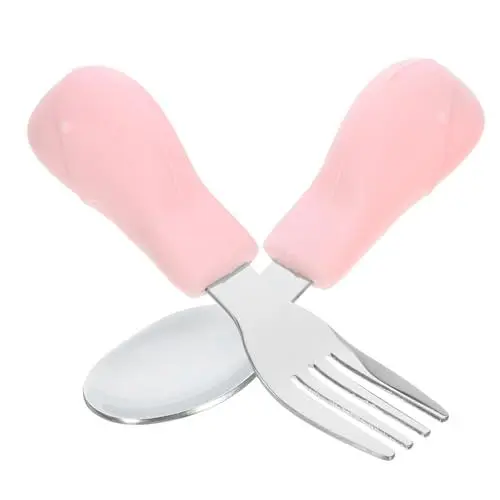 Produktbild: Hohopeti 2St und Löffel-Set babygeschirr babybesteck Essgeschirr für Kleinkinder Servierlöffel aus Silikon ergänzendes Speisegeschirr Babylerngeschirr Ergänzendes Essen Löffel
