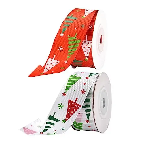 Produktbild: Hohopeti Weihnachtsdekorationen 2 Rollen Weihnachtsband Verpackung Verpackung Dekorative
