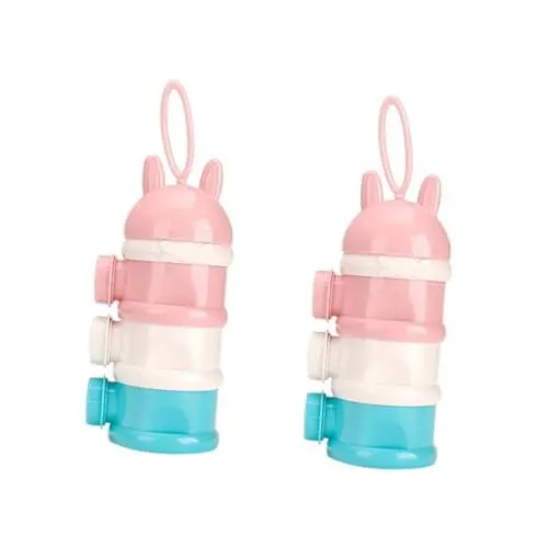 Produktbild: Hohopeti 2 Stücke 3 Infant Lebensmittel Lagerung 3 Tier Dispenser Stapelbar Container Deckel Fütterung Pp Material