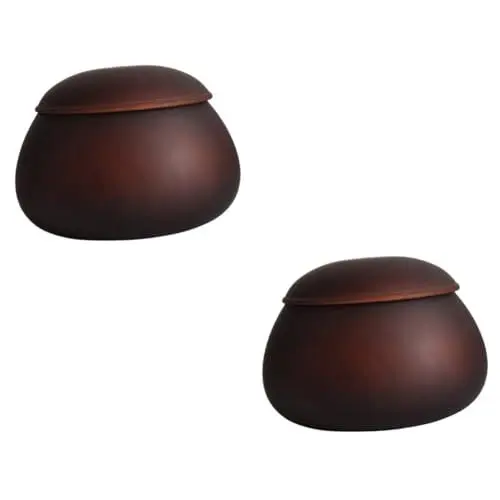 Produktbild: Hohopeti 2 Stück Jujube Wood Go Glas Go Schach Aufbewahrungsschale Go Schachspiel- Schachsteine Langlebige Schachfiguren