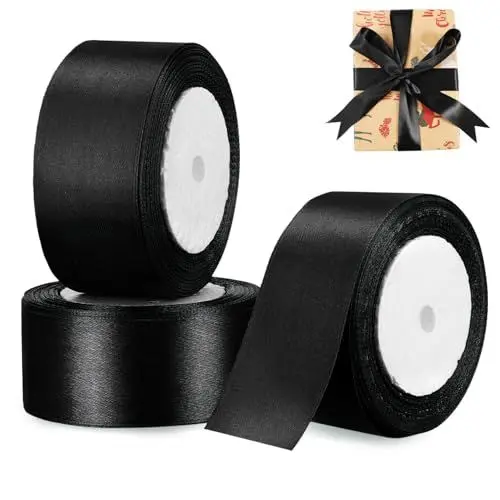 Produktbild: Hohopeti Solide Bänder Für Handwerkliche Arbeit Breite Satin-dekorationsbänder Hochzeitsfeiern Geschenkverpackungen Blumenstraußschleifen