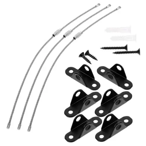 Produktbild: Hohopeti Robuste Möbelanker Aus Edelstahl 3 Sets Kindersichere Möbelgurte Für Zuhause 6 Stück