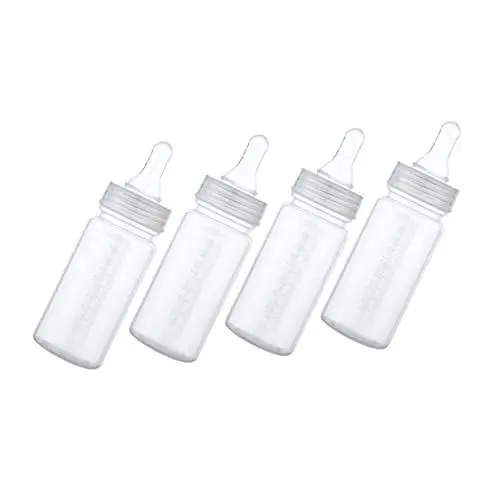 Produktbild: Hohopeti Babyflaschen-set 4-teilig Neugeborenenflaschen Mit 0–3 Monate Auslaufsichere Plastikflaschen Für Unterwegs