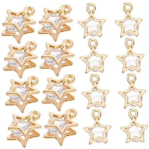 Produktbild: Hohopeti Mini-schmuckanhänger Zirkonia- 50 Stück Schmuckherstellung Für Schmuckzubehör