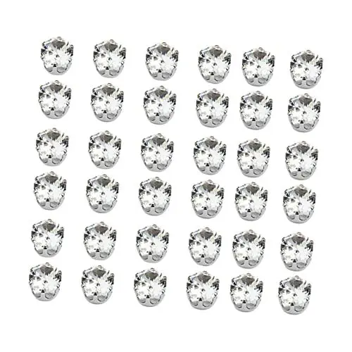 Produktbild: Hohopeti Modeschmuck-basis 50 Stück 8 Mm Runde Zirkon-strassteile Schmuckzubehör-set Für Frauen Für Partys (kanada)