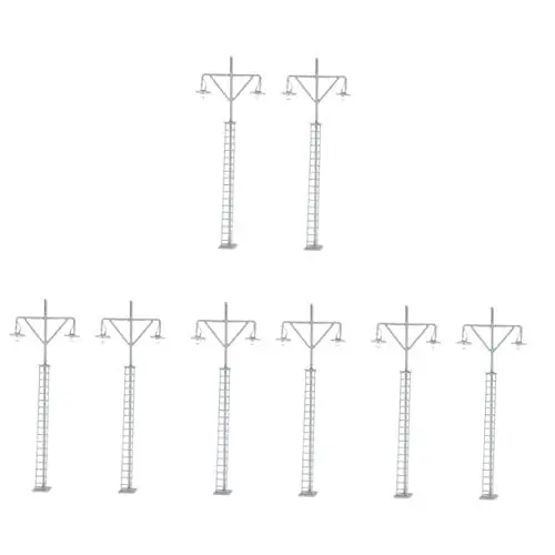 Produktbild: Hohopeti 8 STK Modell Gartenleuchte Eisenbahn Zuglampe Sandtisch Baumaterial Zug Modellbau-Lampen Modellbau-Zubehör Mini-Eisenbahn-Lichtmodelle Sandtisch-Layout-Dekor Edelstahl Plus abs