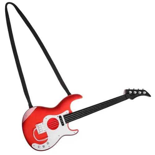 Produktbild: Hohopeti Gitarrenspielzeug für Kinder Akustikgitarre aus Kunststoff Gitarren-Ukulele für Kinder Spielzeuge Gitarren-Lernspielzeug Mini-Gitarre elektrische Gitarre Saiten Kleinkind